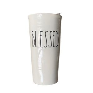 New Rae Dunn BLESSED Travel Tumbler With Lid Coffee Mug